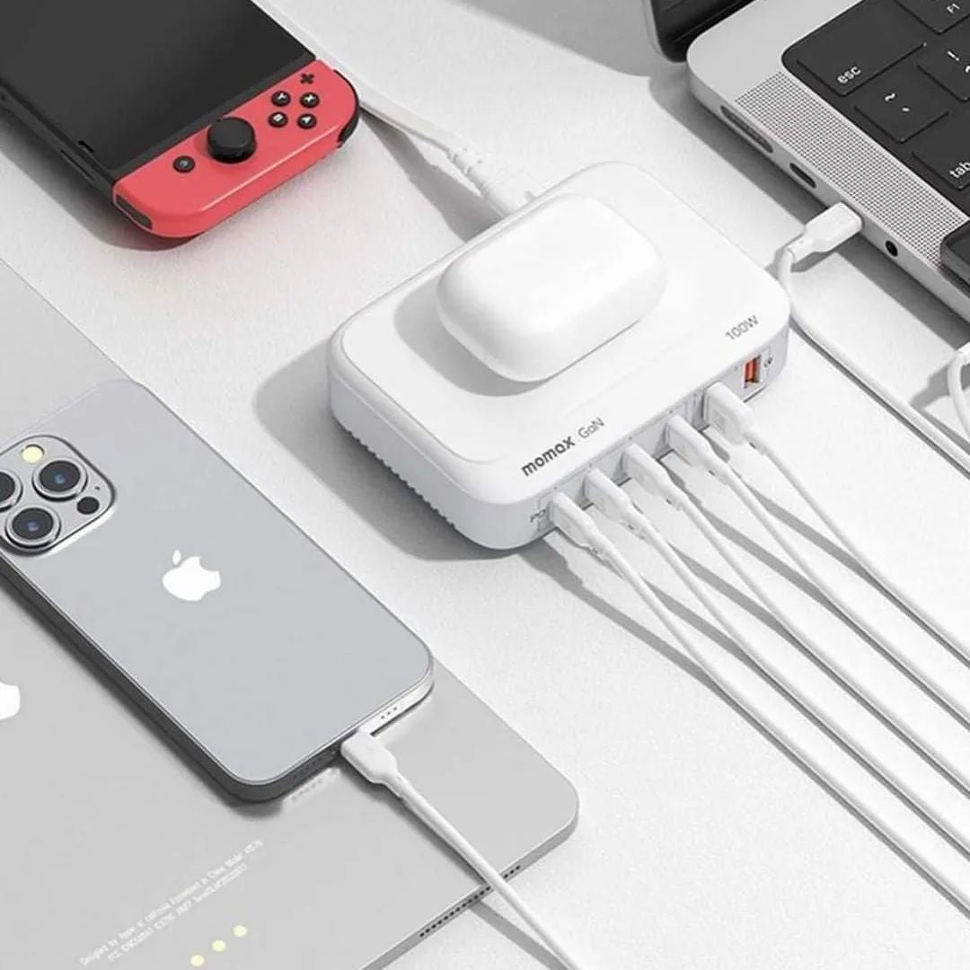Momax Q.Plug Box 100W Desktop Charger with Wireless Charging