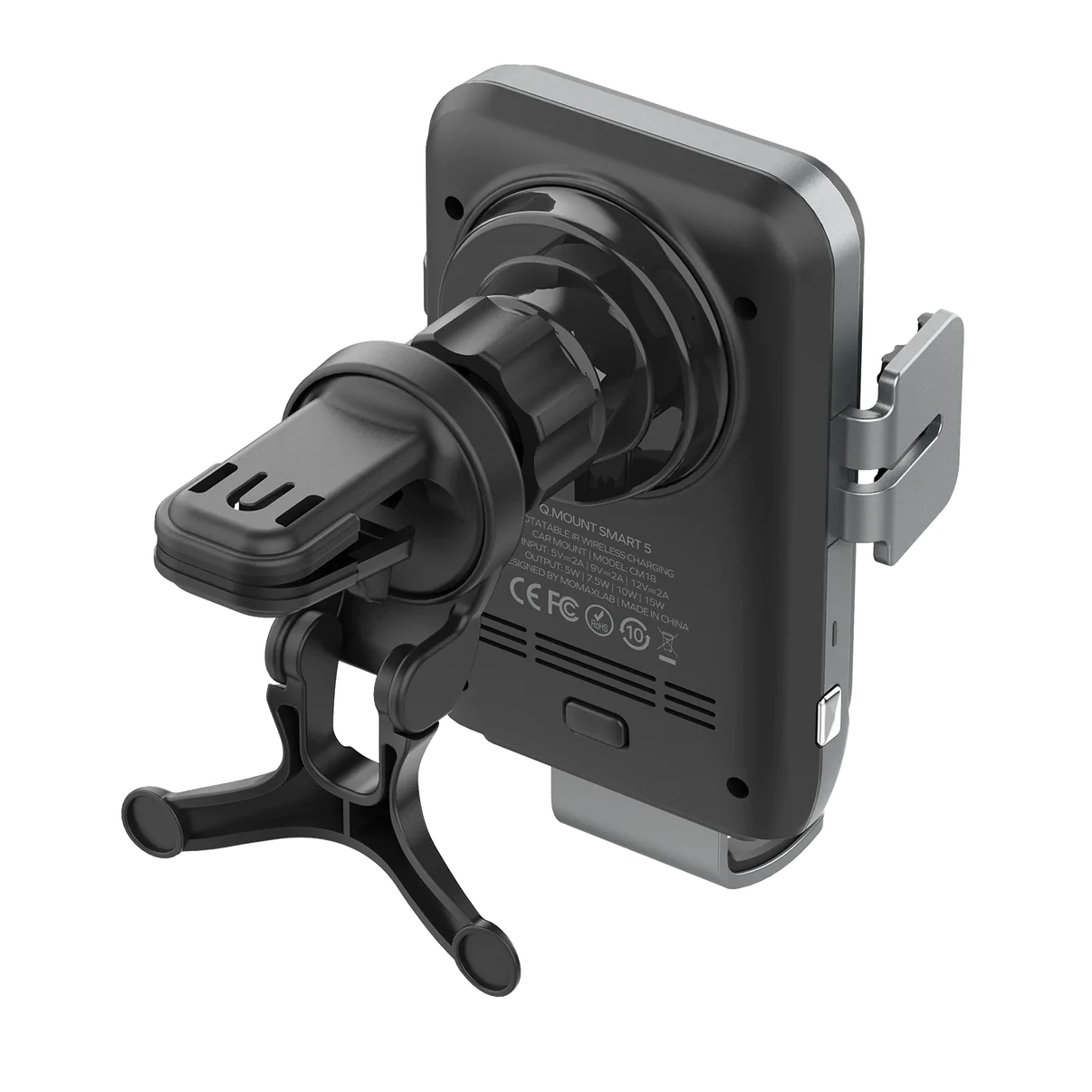 Momax Q.Mount Smart 5 : Rotatable IR wireless charging car mount