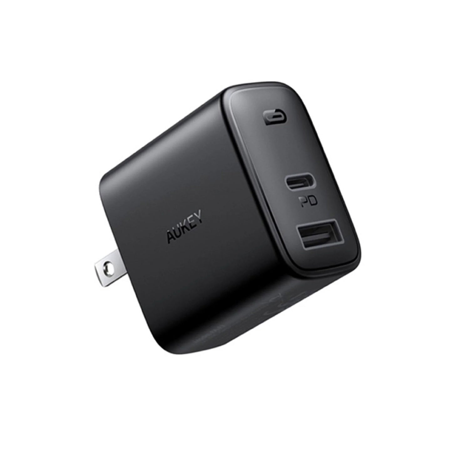 Aukey PA-F3S Fast Charger with Foldable Plug (32W & 2 Port PD Charger)