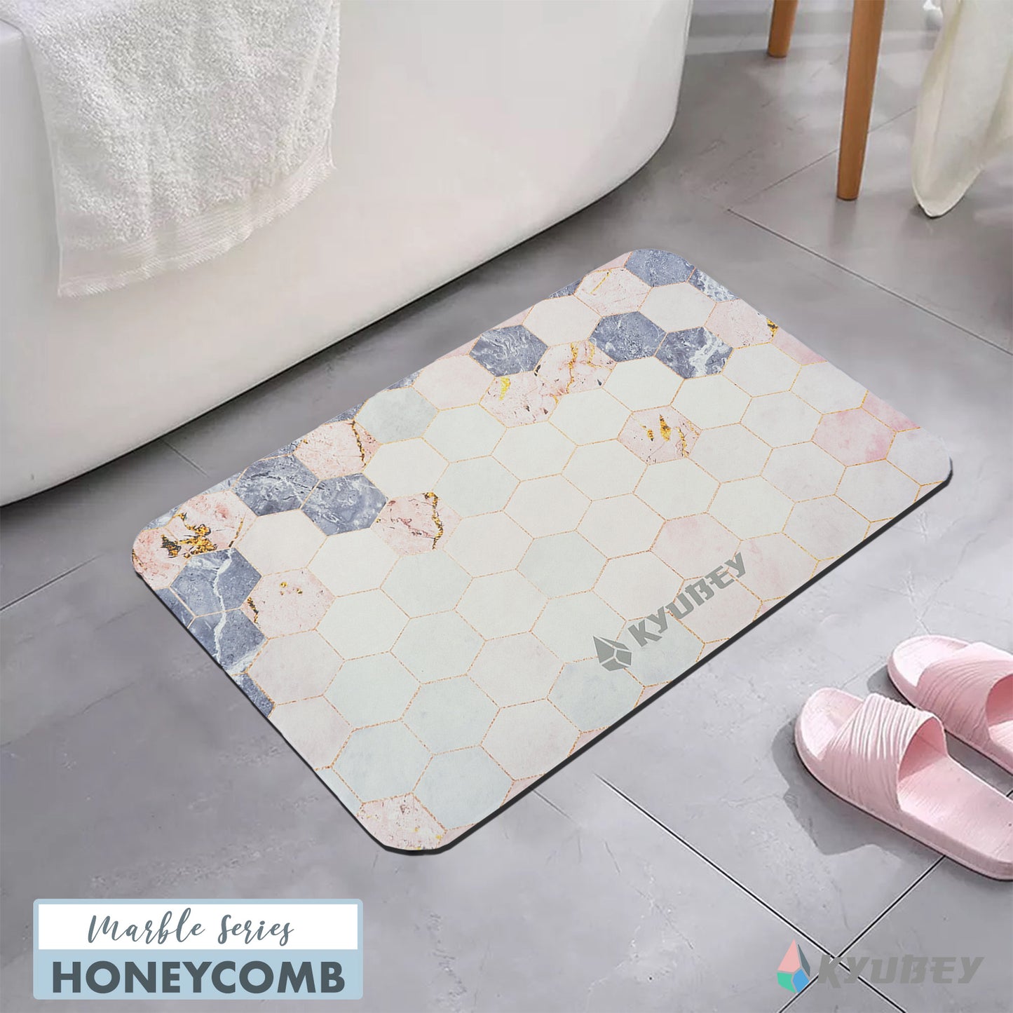 Kyubey InstaDry Soft Mat (Marble Series)