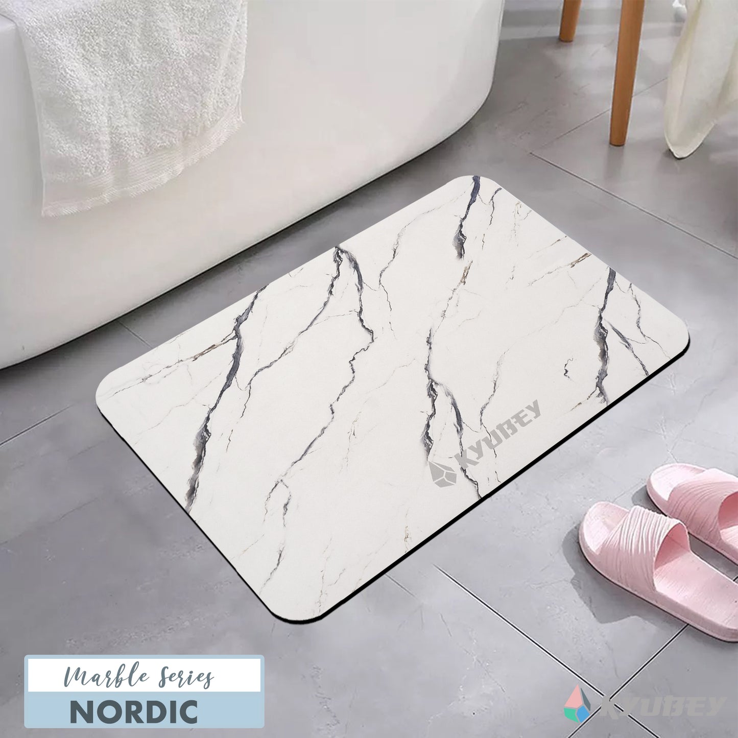 Kyubey InstaDry Soft Mat (Marble Series)