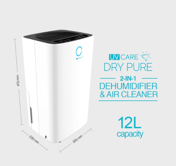 UV Care Dry Pure 2-in-1 Dehumidifier & Air Cleaner