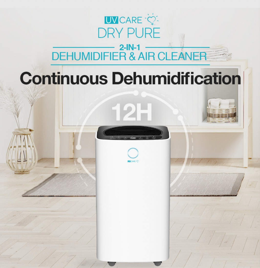 UV Care Dry Pure 2-in-1 Dehumidifier & Air Cleaner