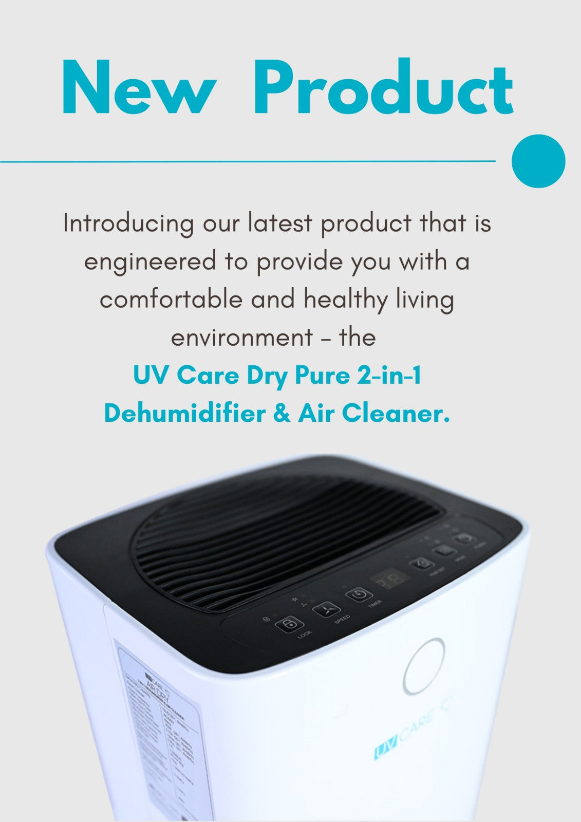 UV Care Dry Pure 2-in-1 Dehumidifier & Air Cleaner