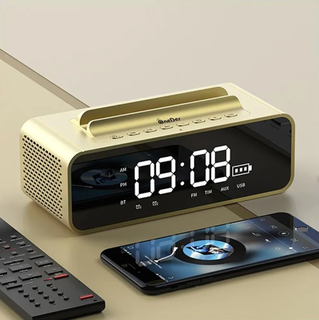 OneDer Portable LED Bluetooth Speaker