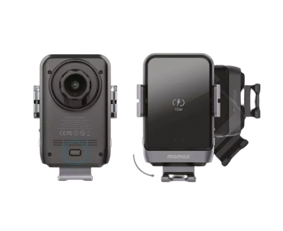 Momax Q.Mount Smart 5 : Rotatable IR wireless charging car mount